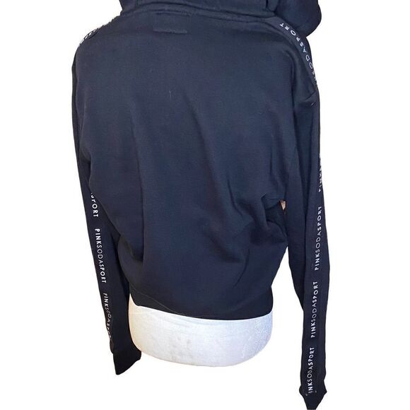 Pink Soda Sport Keyhole Tape Crop Hoodie - Picture 3 of 4